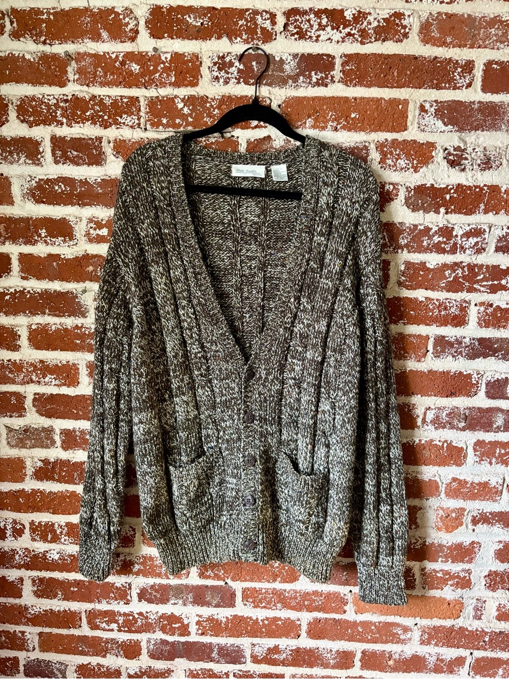 Vintage Brian MacNeil Brown Knit Grandpa Cardigan